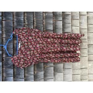 NATURAL LIFE Floral Mini Dress - Red and Pink